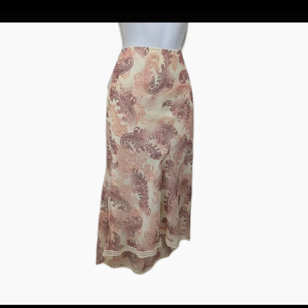 Fashion Bug Paisley Whimsical Midi Skirt XL Feminine Fairy #sk1 - Picture 3 of 8